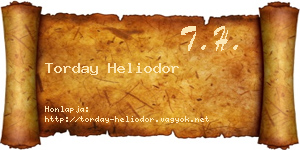 Torday Heliodor névjegykártya